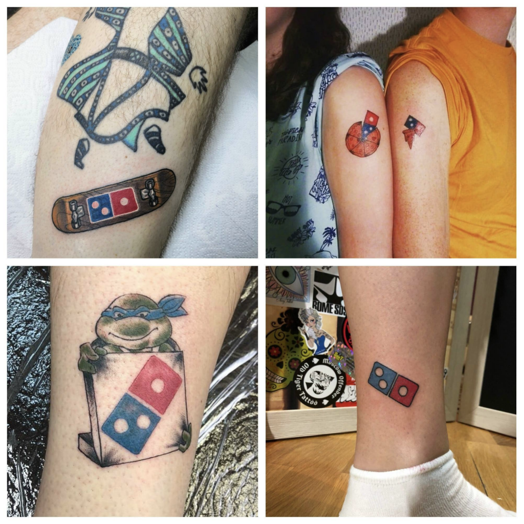 Tatuagens da campanha da Domino's Russia